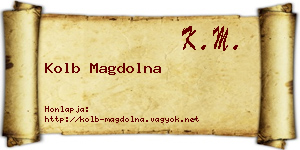 Kolb Magdolna névjegykártya