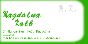 magdolna kolb business card
